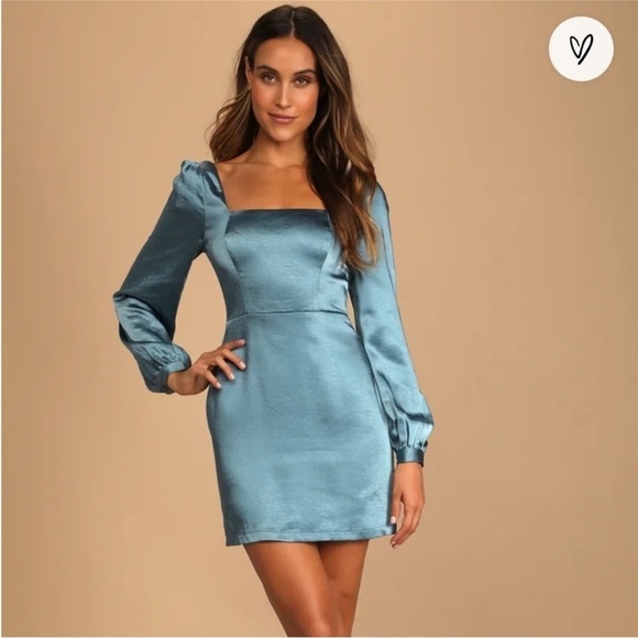 Lulus silk satin mini dress - Picture 1 of 7